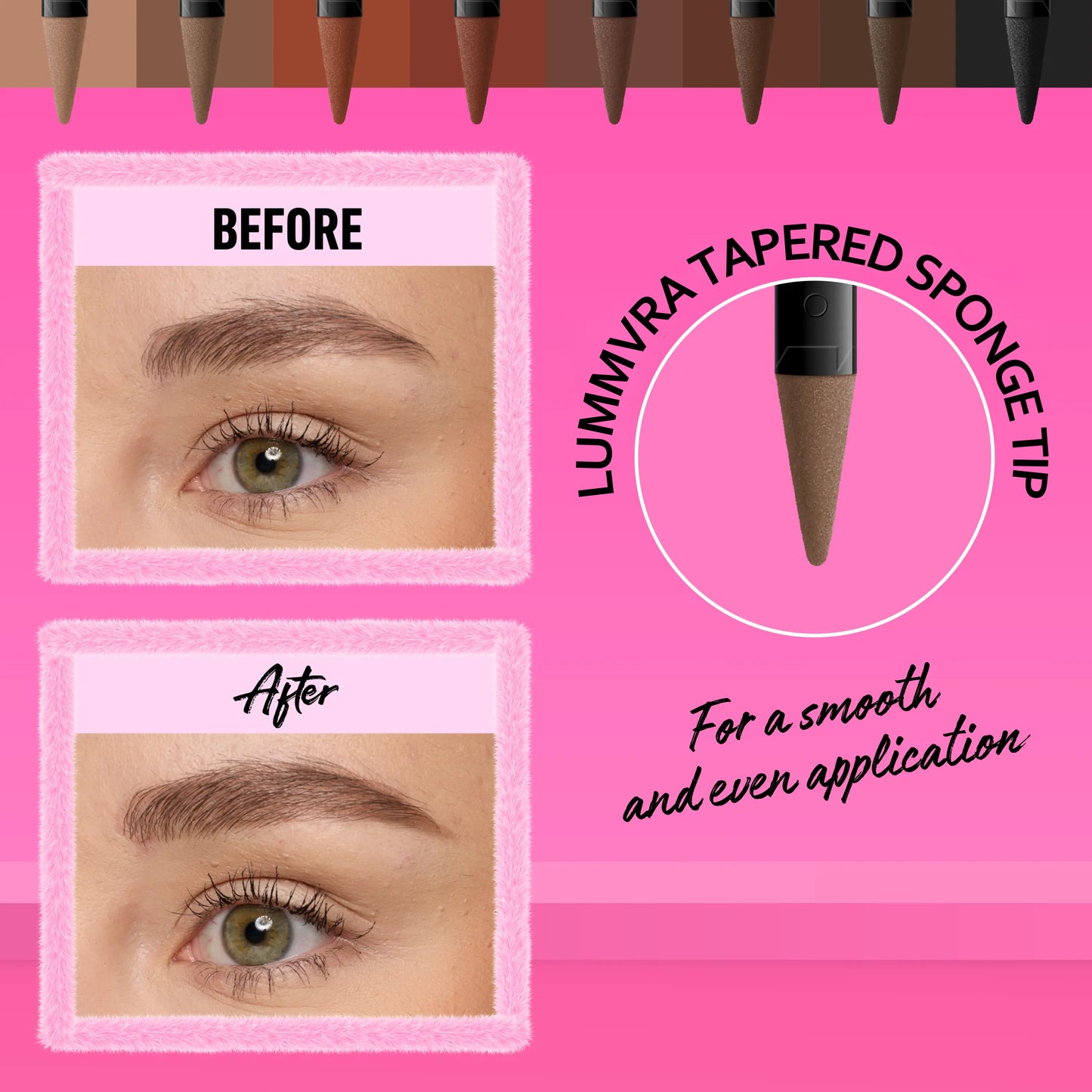 Lummvra Brow Powder Pen,24H Wear, Cream To Powder Eyebrow, Transfer-Resistant Formula, Lummvra™ Professional Makeup