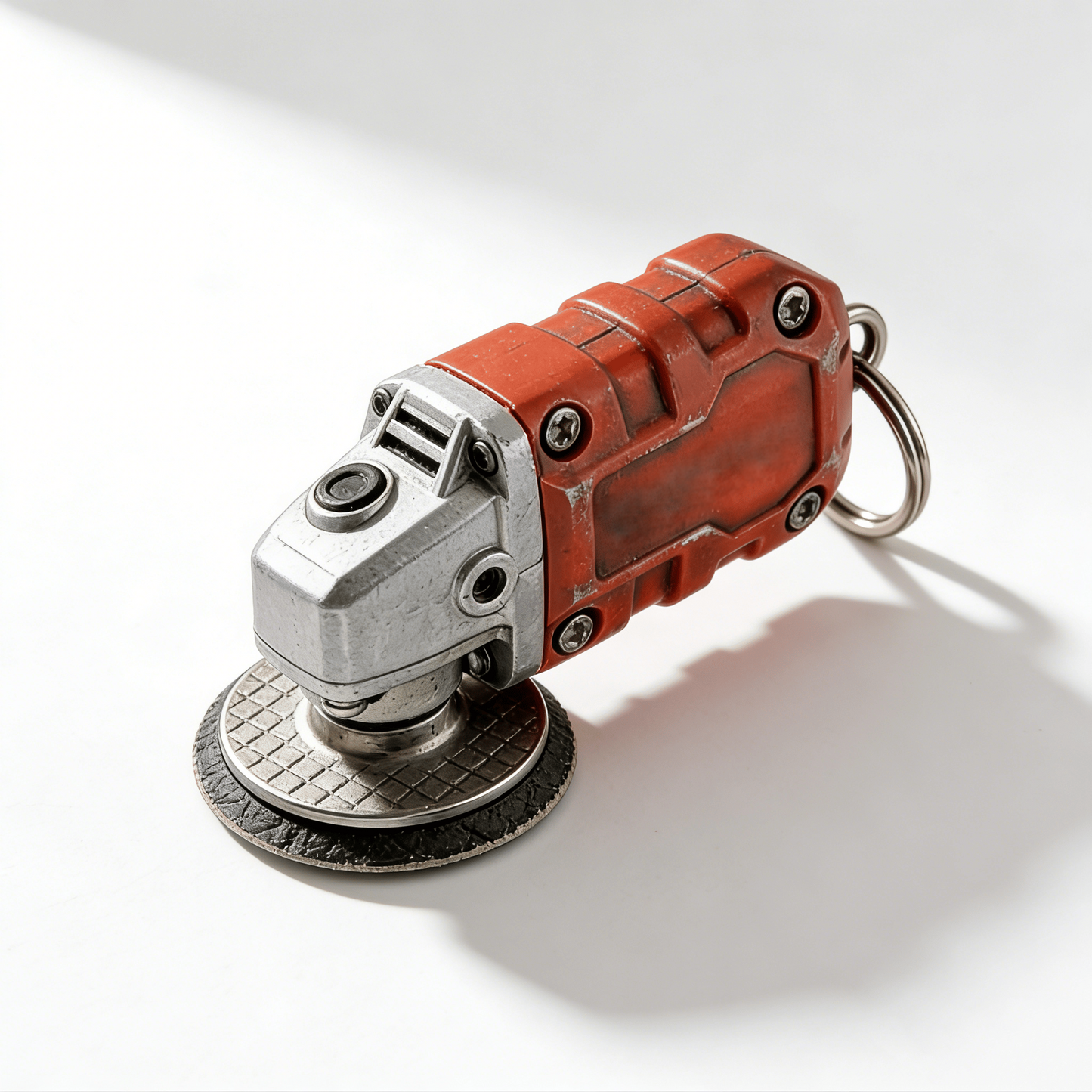 🛠️2-in-1  Mini Grinder Keychain: On-the-Go Smoothing Tool + Tool Enthusiast Collectible