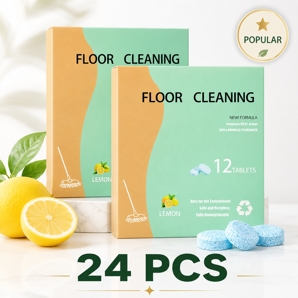 🔥LIMITED-TIME LAUNCH: 58% OFF🏡✨Fast-Drying Lemon Floor Cleaning Tablets