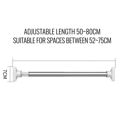 Drill-Free Adjustable Tension Rod – No Holes, No Damage, Instant Install