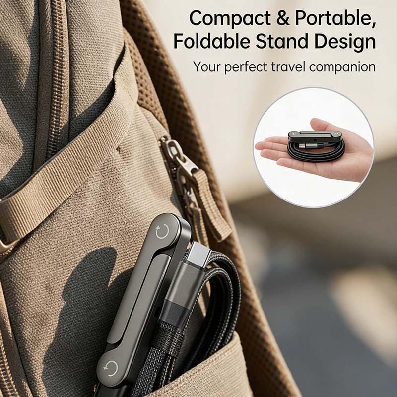 🔥Fast-Charging Cable with Detatchable Stand