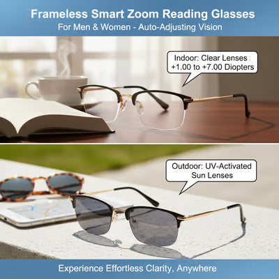 🔥Clearance Sale💖Frameless Smart Zoom Reading Glasses for Men & Women