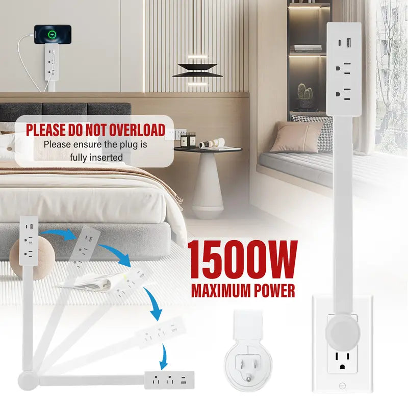 Rotating Wall Outlet Extender
