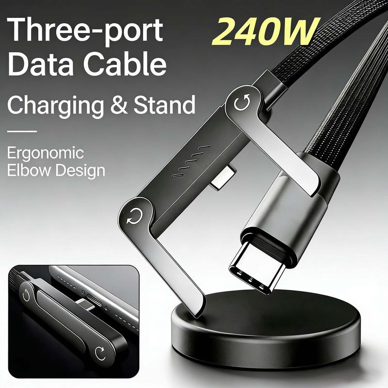 🔥Fast-Charging Cable with Detatchable Stand