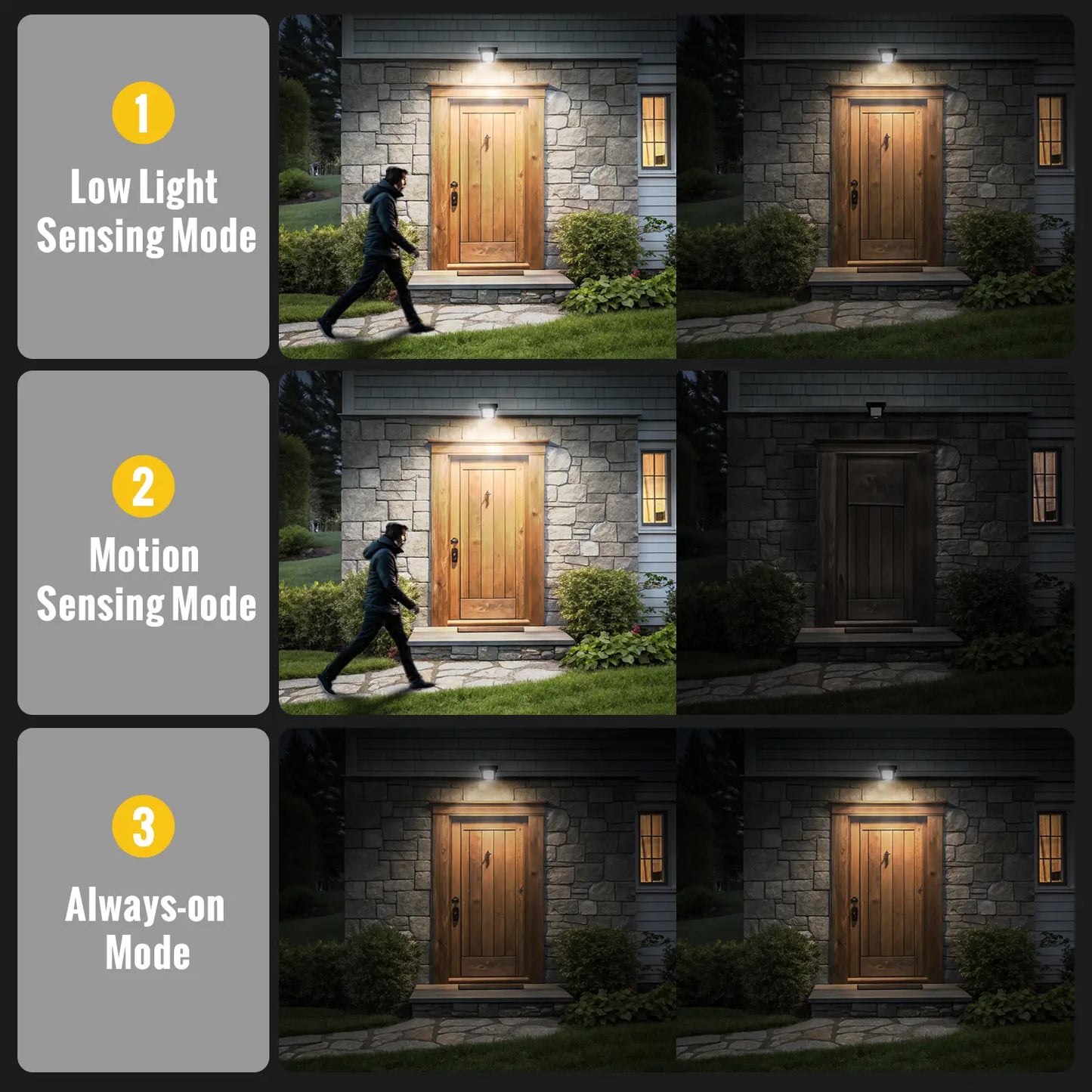 Solar Clip Lights with Motion Sensor,IP65 Waterproof Wireless Security Lighting for Yard, 4-Color Adjustable Outdoor Solar Flashlight with Remote Durable High Lumens 2 Pack