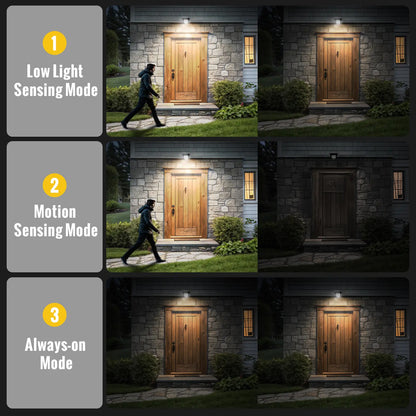 Solar Clip Lights with Motion Sensor,IP65 Waterproof Wireless Security Lighting for Yard, 4-Color Adjustable Outdoor Solar Flashlight with Remote Durable High Lumens 2 Pack