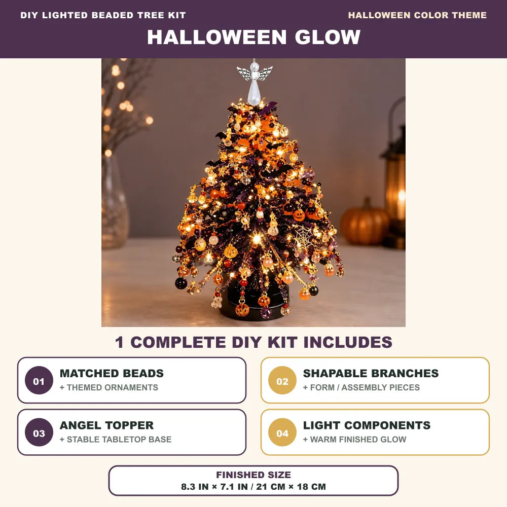 🔥HOT SALE🔥DIY Lighted Beaded Tabletop Tree Craft Kit