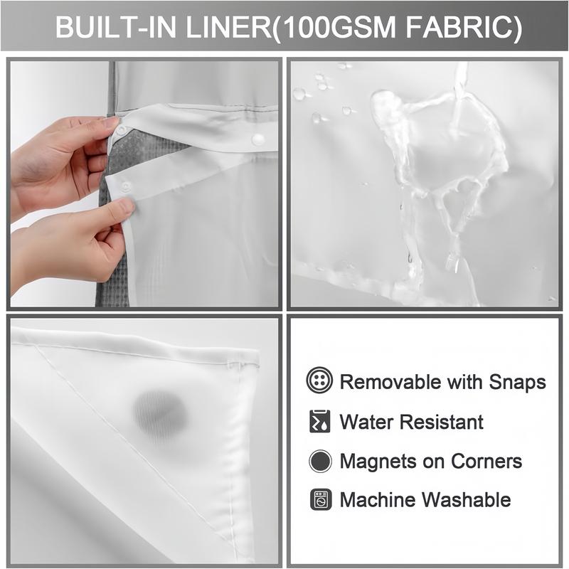 🔥hot-sale🔥Double Layer Waffle-Pattern Shower Curtain
