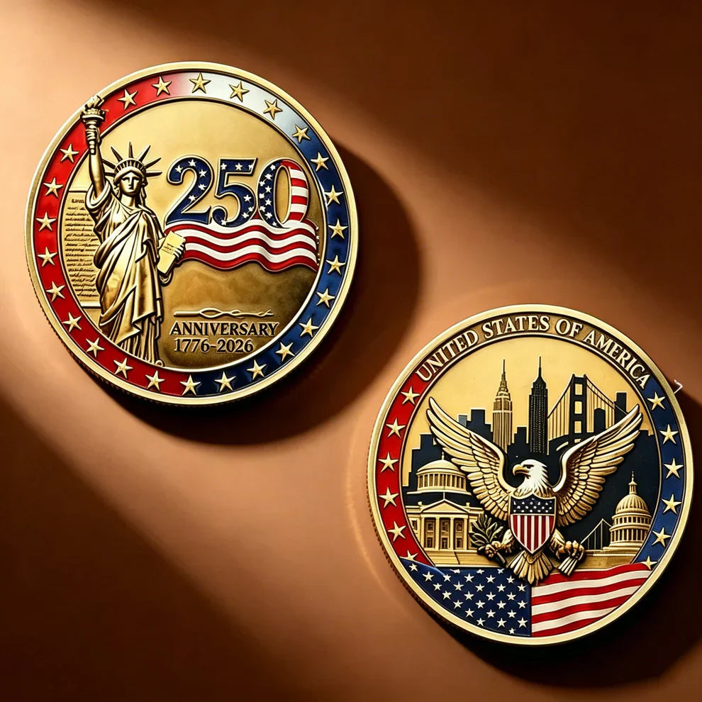 🔥LAST DAY 55% OFF✨9PCS USA 250th Anniversary Commemorative Coin Gift Set