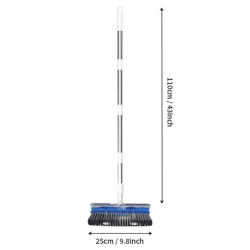 ALL‑in‑1 Liquid Dispensing Floor Scrub Brush with Squeegee
