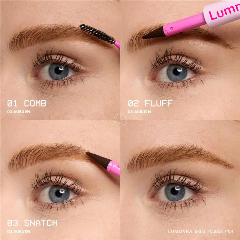 Lummvra Brow Powder Pen,24H Wear, Cream To Powder Eyebrow, Transfer-Resistant Formula, Lummvra™ Professional Makeup