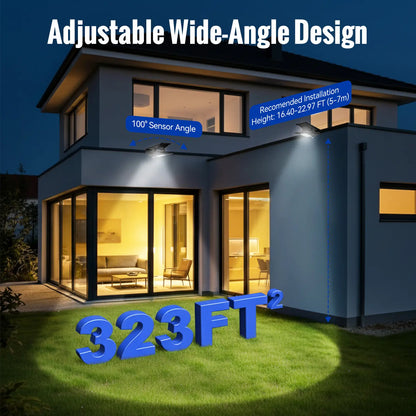 Solar Clip Lights with Motion Sensor,IP65 Waterproof Wireless Security Lighting for Yard, 4-Color Adjustable Outdoor Solar Flashlight with Remote Durable High Lumens 2 Pack
