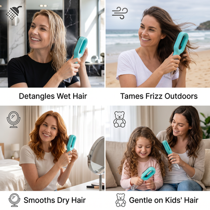 Anti-Frizz Spray Hair Brush – Smooths Flyaways and Makes Hairstyling Easier