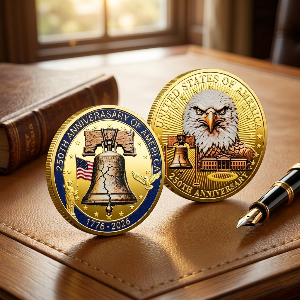 🔥LAST DAY 55% OFF✨9PCS USA 250th Anniversary Commemorative Coin Gift Set