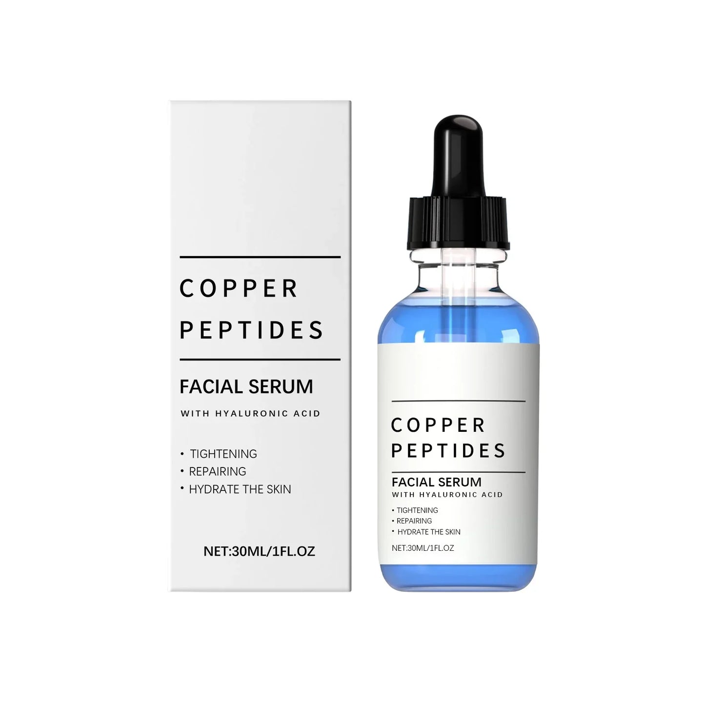 GHK-Cu and Hyaluronic Acid Anti-Aging Facial Serum