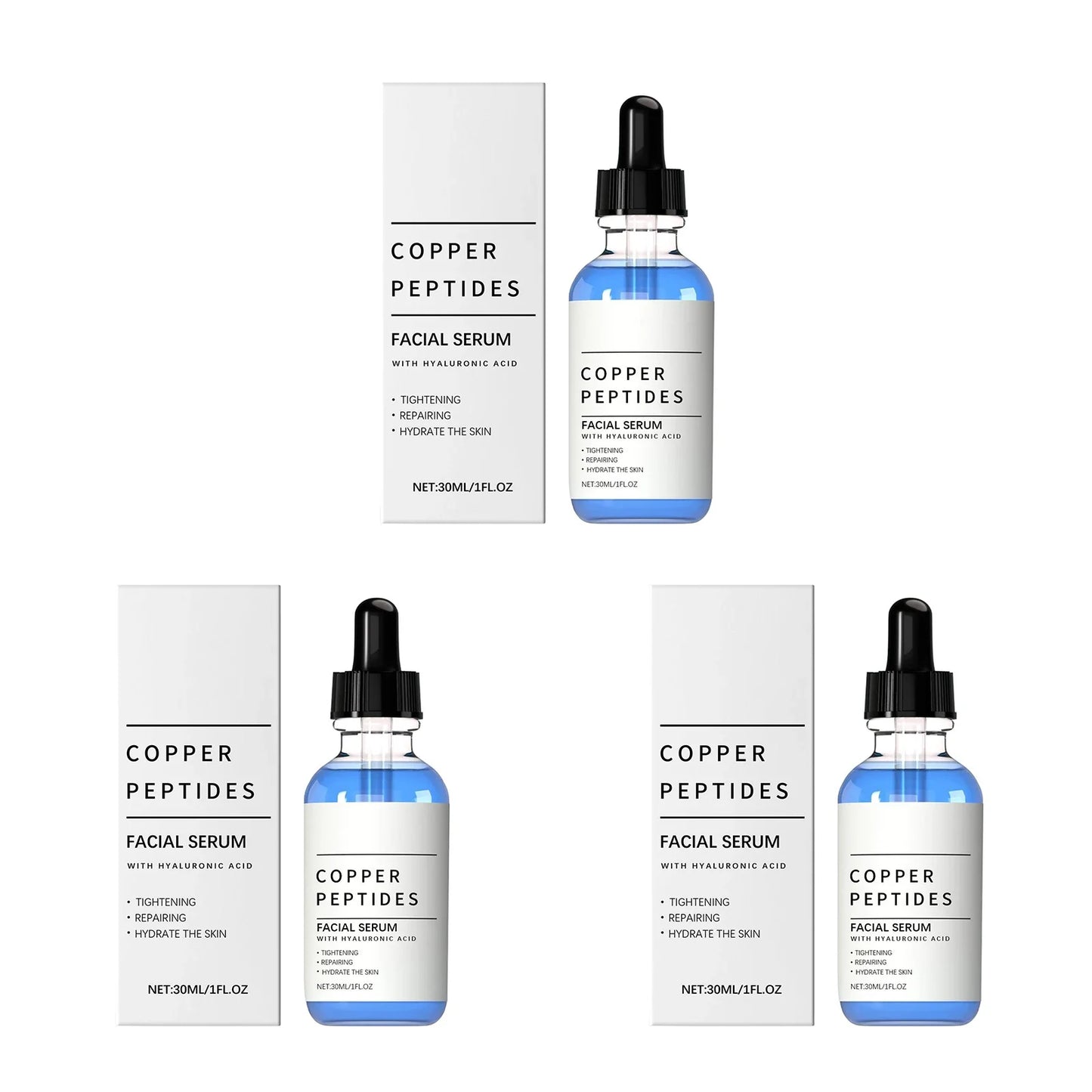 GHK-Cu and Hyaluronic Acid Anti-Aging Facial Serum
