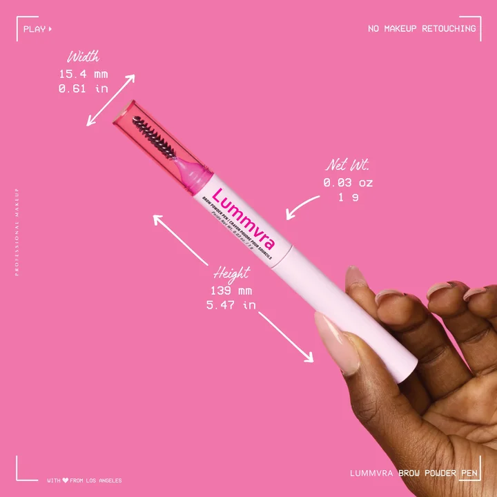 Lummvra Brow Powder Pen,24H Wear, Cream To Powder Eyebrow, Transfer-Resistant Formula, Lummvra™ Professional Makeup