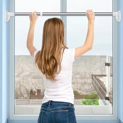Drill-Free Adjustable Tension Rod – No Holes, No Damage, Instant Install