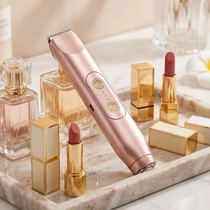 👙Bikini Ready⚡Bikini Trimmer for Women, Electric Shaver and Razor Rechargeable 2-in-1 Body and Facial Epilator, Underarms and Legs, IPX7 Waterproof
